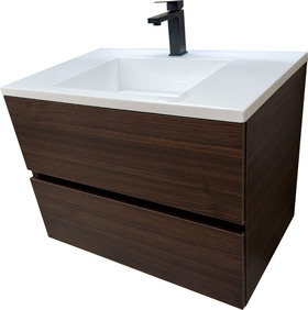 ПВЦ мебел за баня с две чекмеджета Torino 80 Venge White